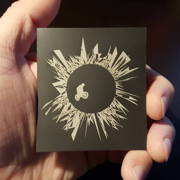 Singularity etched metal sticker set