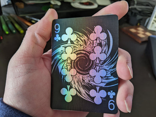 DINGED - Singularity: Supermassive PLASMA JET holographic playing cards