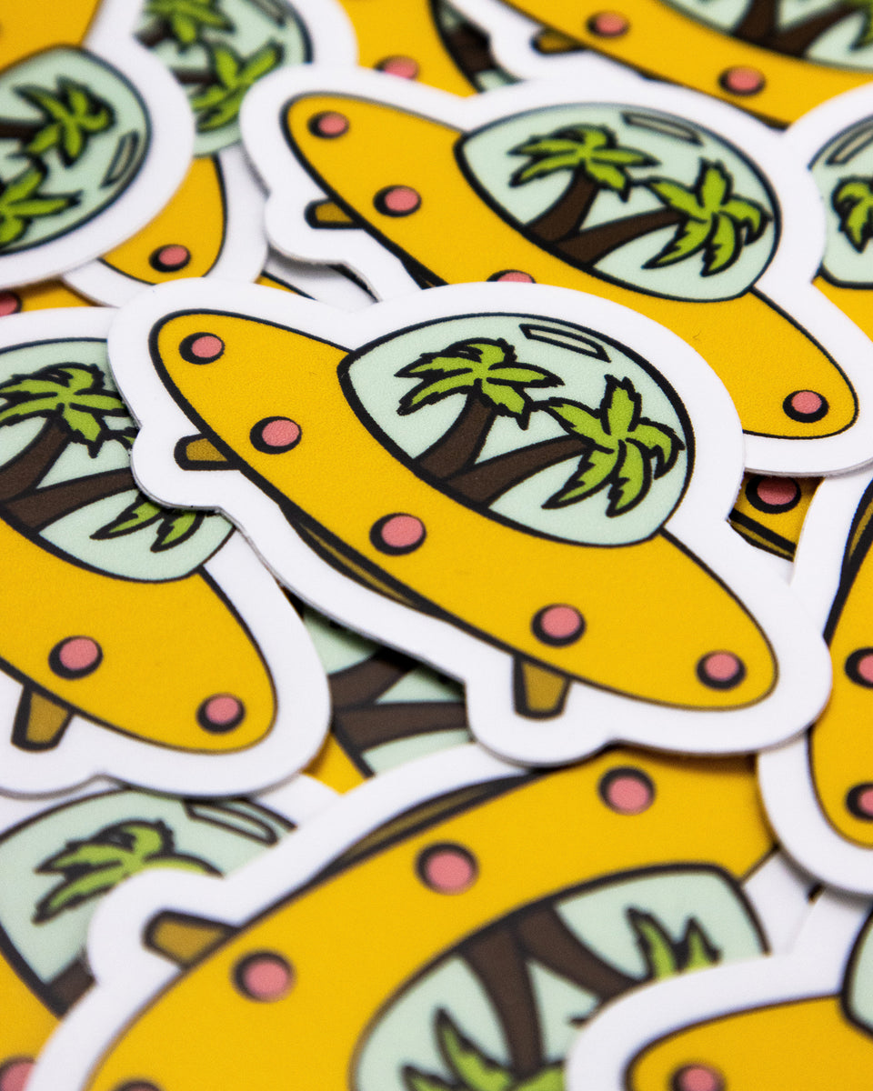 Galactic Paradise UFO sticker – Relativity Cards